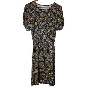 smocked knee length dress Baltic Born Womens Jacie Smocked Midi Dress | Light Blue main image 1